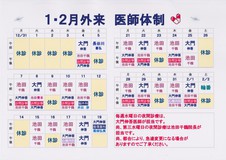 平成25年1月外来医師体制