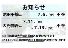 平成30年7月の医師体制